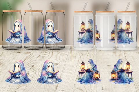 Glass Can Late Night Starry Reader Sublimation artnoy 