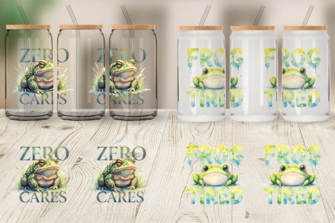 Glass Can Lazy Frog Zen Sublimation artnoy 
