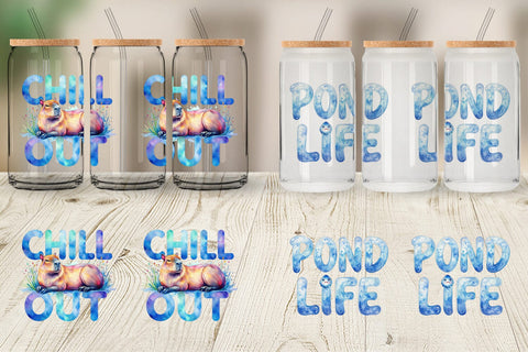 Glass Can Lazy Frog Zen Sublimation artnoy 