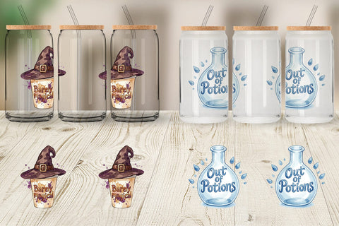 Glass Can Lazy Witch Sarcastic Quote Sublimation artnoy 