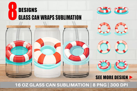Glass Can Lifebuoy Sublimation artnoy 