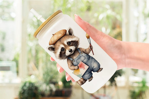 Glass Can Little Animal Jobs Sublimation artnoy 