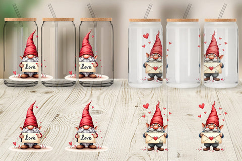 Glass Can Love Letter Gnome Sublimation artnoy 