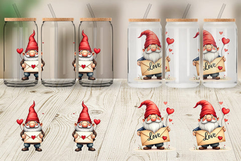 Glass Can Love Letter Gnome Sublimation artnoy 