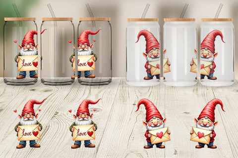 Glass Can Love Letter Gnome Sublimation artnoy 