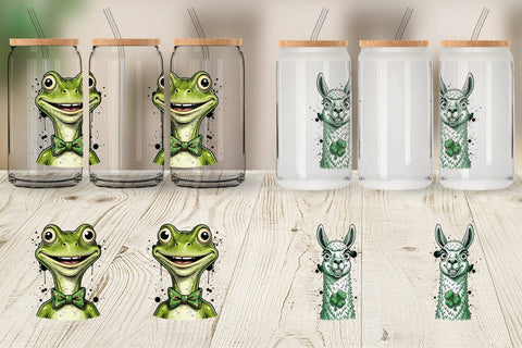 Glass Can Lucky St Paddys Animal Art Sublimation artnoy 