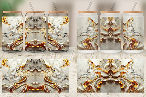 Glass Can Luxury Fluid Marble Sublimation artnoy 