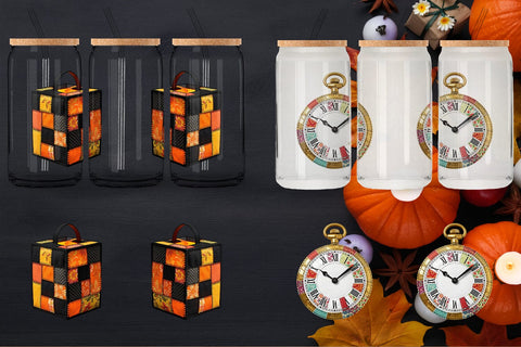 Glass Can Macabre Gothic Curio Patchwork Sublimation artnoy 