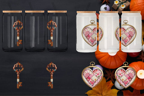 Glass Can Macabre Gothic Curio Patchwork Sublimation artnoy 