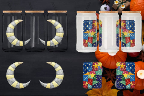 Glass Can Macabre Gothic Curio Patchwork Sublimation artnoy 