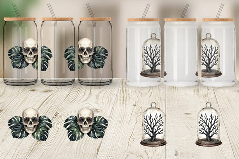 Glass Can Macabre Gothic Scholar Desk Sublimation artnoy 