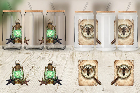 Glass Can Macabre Gothic Scholar Desk Sublimation artnoy 
