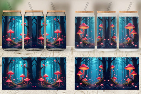 Glass Can Magic Forest Sublimation artnoy 