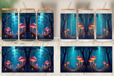Glass Can Magic Forest Sublimation artnoy 