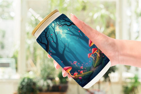 Glass Can Magic Forest Sublimation artnoy 