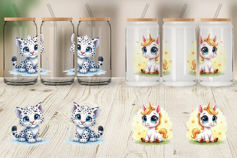 Glass Can Magical Midnight Celebration 2026 Animals Sublimation artnoy 