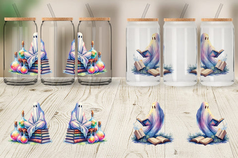 Glass Can Magical Spellbook Ghost Sublimation artnoy 