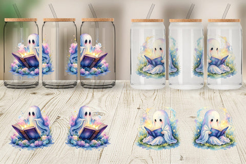 Glass Can Magical Spellbook Ghost Sublimation artnoy 
