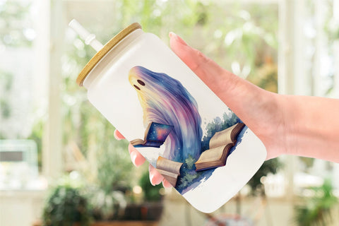 Glass Can Magical Spellbook Ghost Sublimation artnoy 