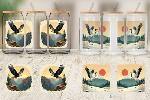 Glass Can Majestic Animal Posters Sublimation artnoy 