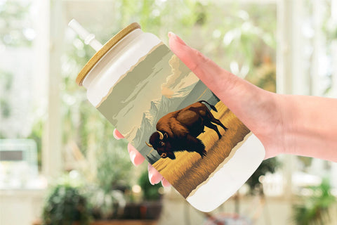 Glass Can Majestic Animal Posters Sublimation artnoy 