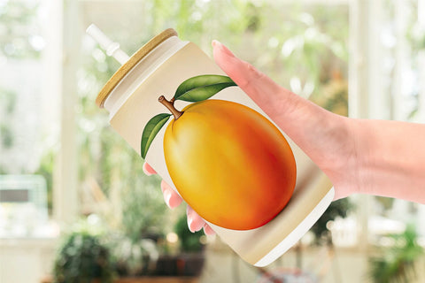 Glass Can Mango Fruit Sublimation artnoy 