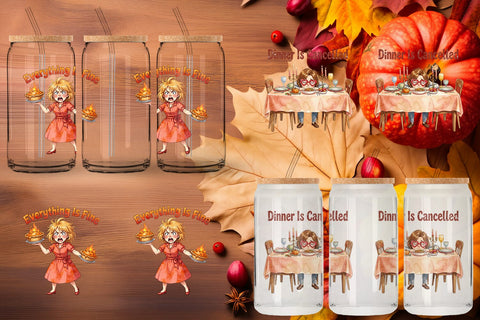 Glass Can Manic Harvest Prep Retro Sublimation artnoy 