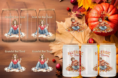 Glass Can Manic Harvest Prep Retro Sublimation artnoy 