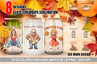 Glass Can Manic Harvest Prep Retro Sublimation artnoy 