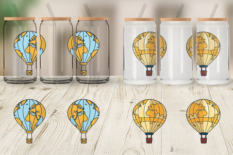 Glass Can Map Hot Air Balloon Sublimation artnoy 