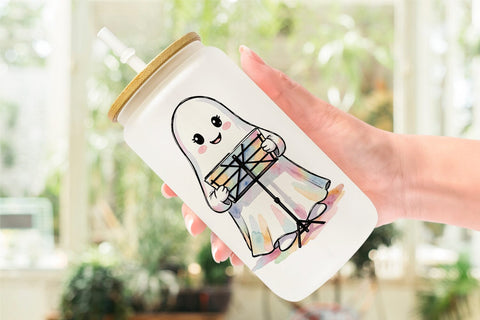 Glass Can Melodic Music Teacher Ghost Sublimation artnoy 