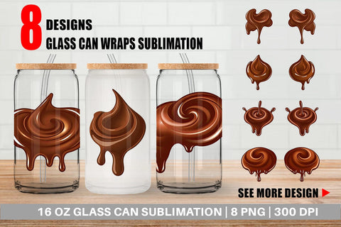 Glass Can Melting Chocolate Sublimation artnoy 