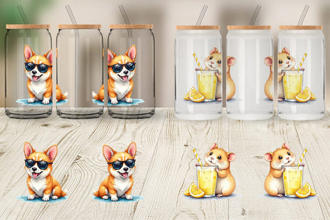 Glass Can Melting Summer Pets Sublimation artnoy 