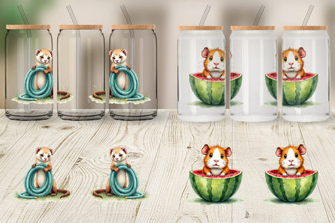 Glass Can Melting Summer Pets Sublimation artnoy 