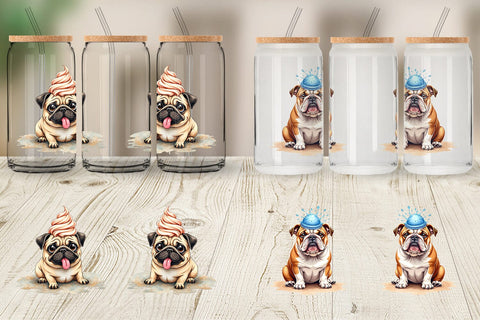 Glass Can Melting Summer Pets Sublimation artnoy 