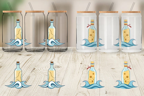 Glass Can Message in a Bottle Sublimation artnoy 