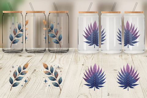 Glass Can Metallic Botanicals Sublimation artnoy 