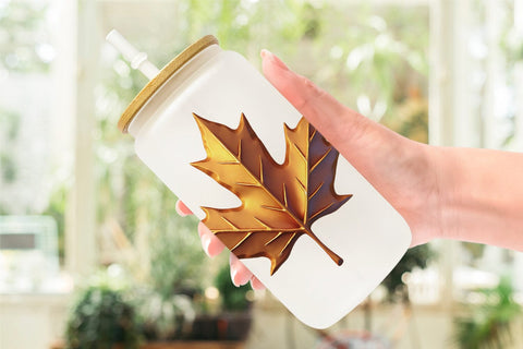 Glass Can Metallic Botanicals Sublimation artnoy 