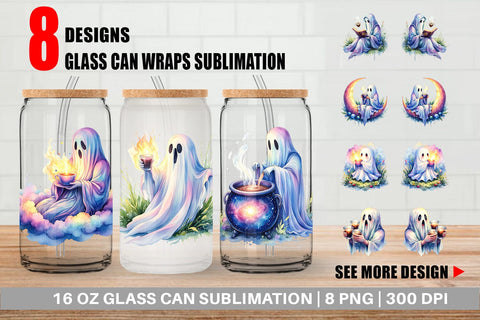Glass Can Midnight Espresso Magic Art Sublimation artnoy 