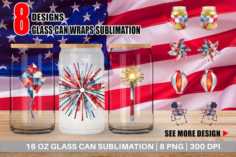 Glass Can Midnight Sparkle Patchwork Watercolor Sublimation artnoy 