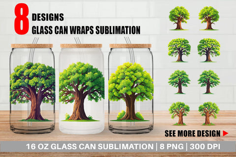 Glass Can Mighty Oak Sublimation artnoy 