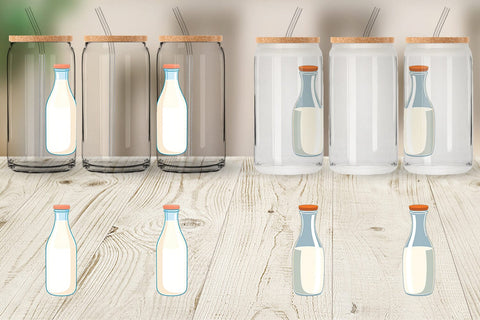 Glass Can Milk Bottle Sublimation artnoy 