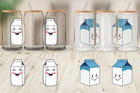 Glass Can Milk Carton Sublimation artnoy 