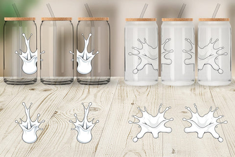 Glass Can Milk Splash Sublimation artnoy 
