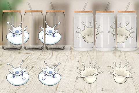 Glass Can Milk Splash Sublimation artnoy 