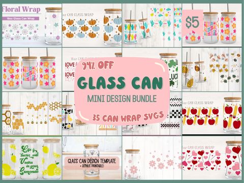 Glass Can Mini Bundle Bundle So Fontsy Design Shop 