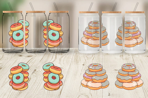Glass Can Mini Donut Stack Sublimation artnoy 