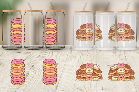 Glass Can Mini Donut Stack Sublimation artnoy 