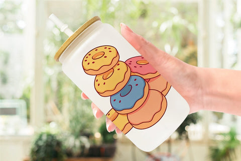 Glass Can Mini Donut Stack Sublimation artnoy 