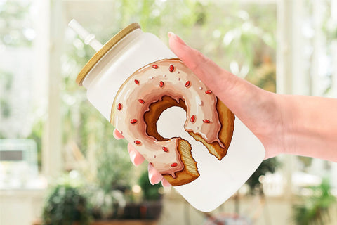 Glass Can Misfit Gingerbread Sweets & Treats Watercolor Sublimation artnoy 